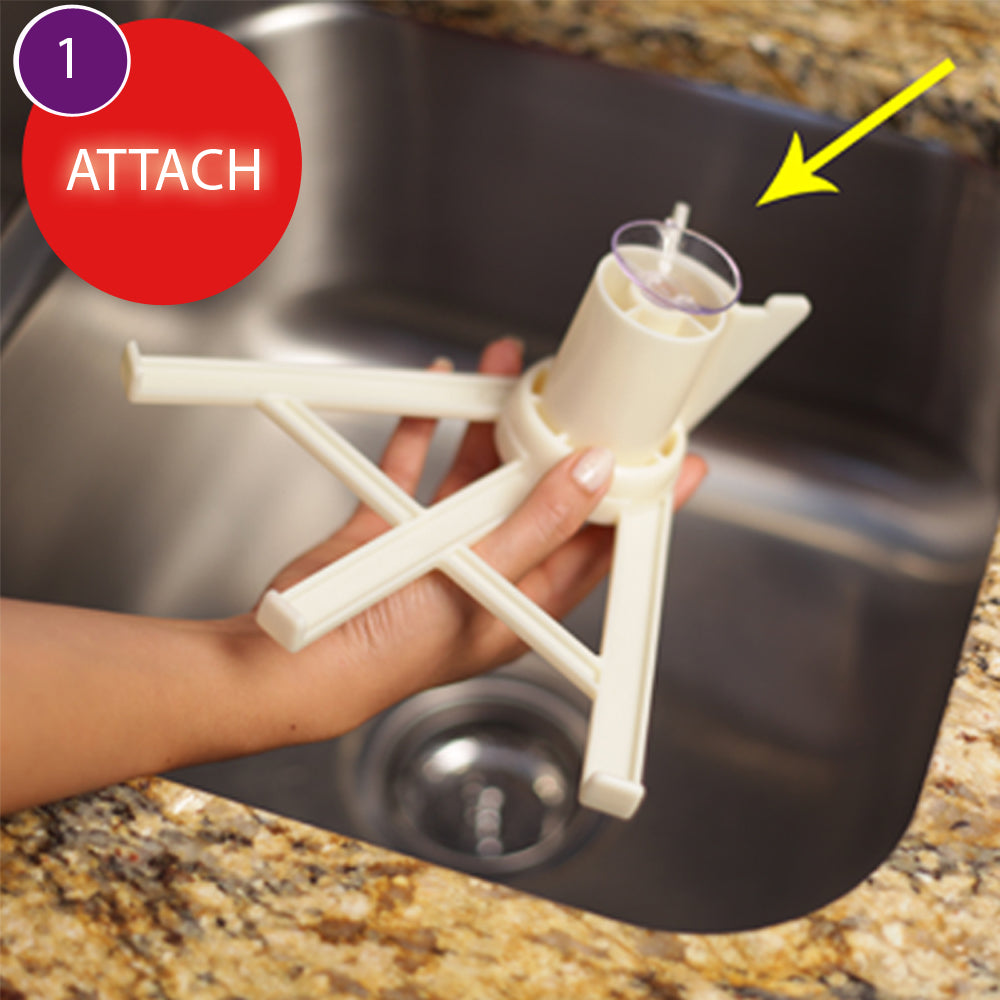 Close-up showing the suction-cup base used to attach Thaw Claw